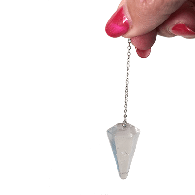 Pendule en cristal de roche ou quartz blanc
